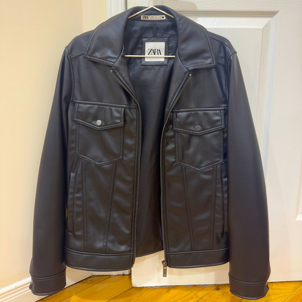 BLACK ZARA LEATHER JACKET